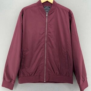 Men's Maroon Bomber Jacket